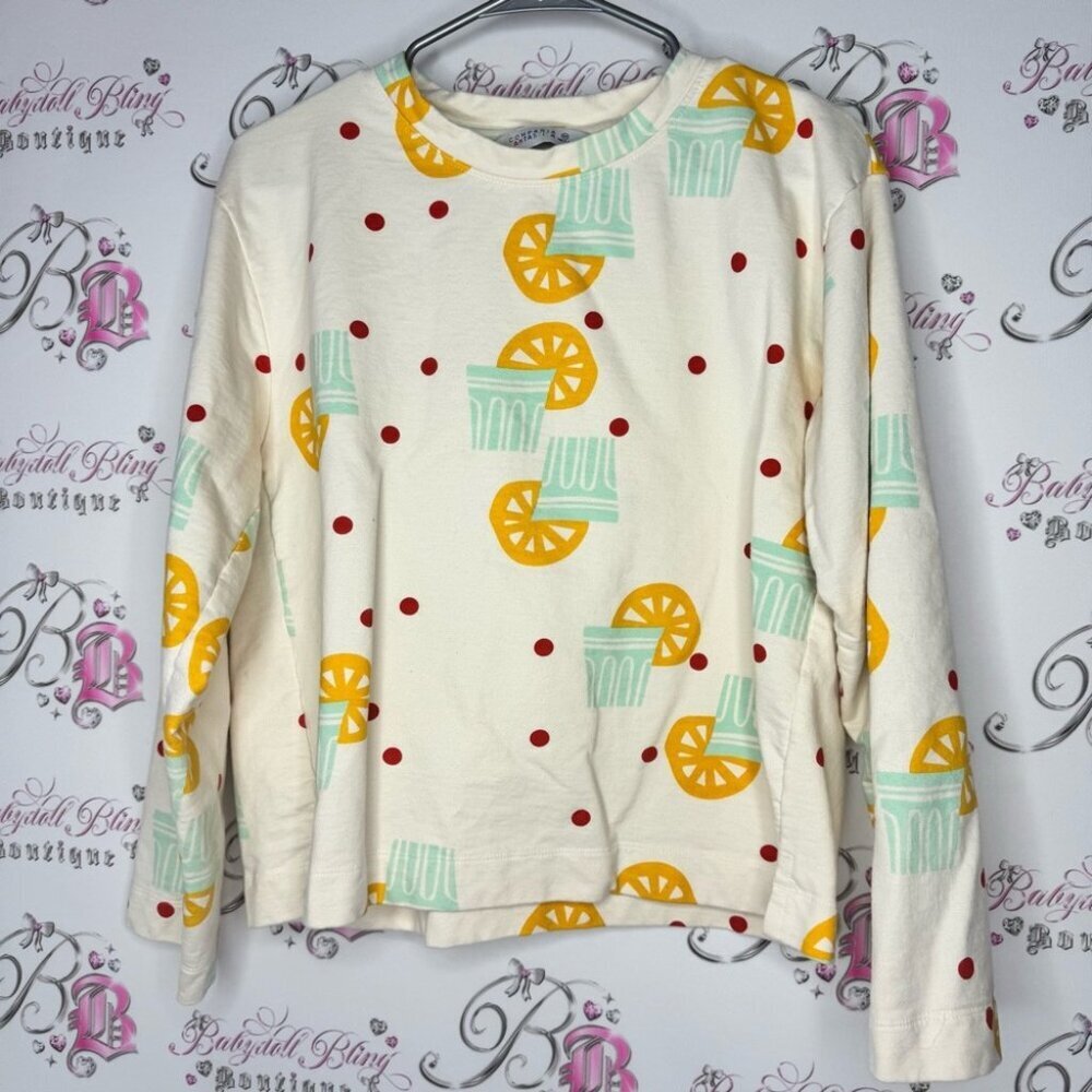 Compañia fantastica sweater drinks 🍹 summer Graphic Lemonade Print Sweatshirt